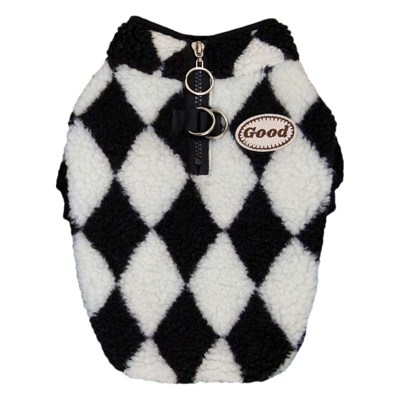 

Зимнее теплое пальто для собак, мягкая двуногая куртка для маленьких и средних собак, милая одежда для щенков, костюм для французского бульдога, чихуахуа, йорка M чёрный