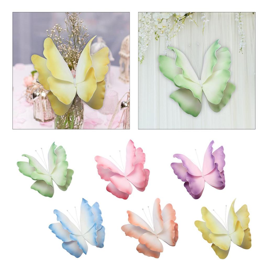 Giant Butterfly Artificial Butterfly Charming Handmade 3D Party Ornament Wall