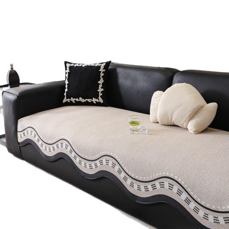 Summer Special-Shaped Ice Silk Sofa Cushion  New Irregular Straight Row Leather Sofa Mat Seat Cushion Non-Slip Cover Cloth Towel