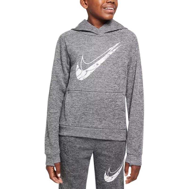 

Nike Худи с логотипом Therma-Fit с длинным рукавом для детей Детские топы HF4414-063 XL