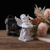 European-Style Angel with Candlestick: Pure White Ornamental Decor for Romantic Atmosphere In Living Room or Party