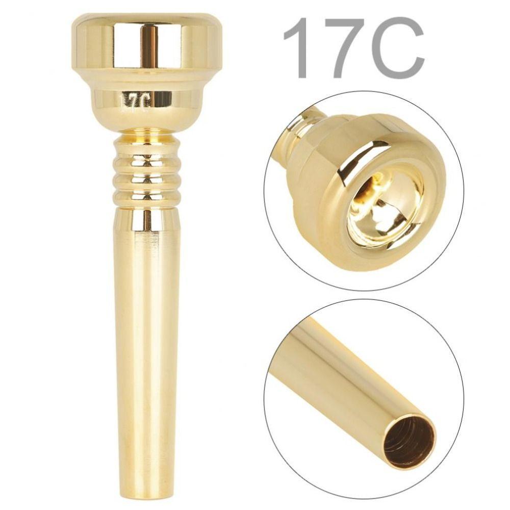 

High Precision 17C Trumpet Mouthpiece Gold-plated Instrument Trumpet Mouth Replacement