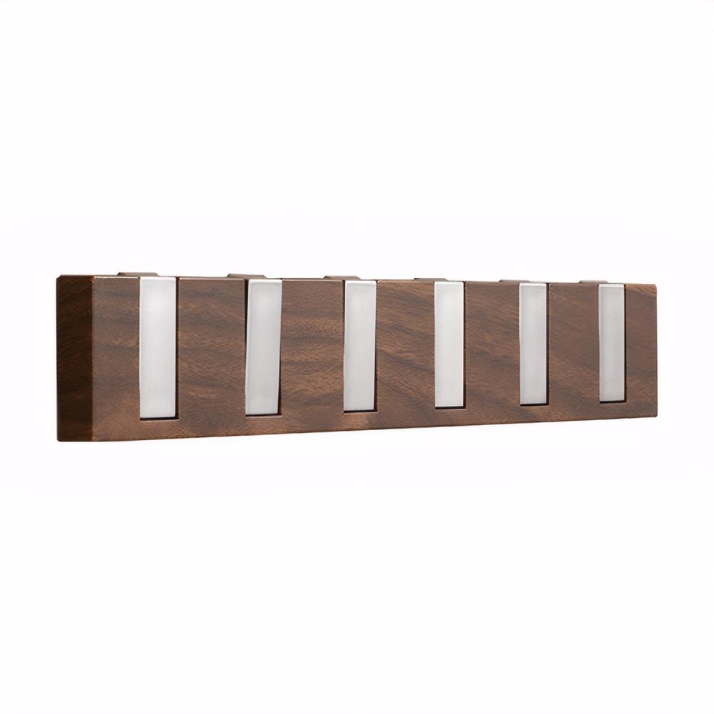 Wall Key Holder 6 Foldable Hooks No Drilling Key Hangers Multi-Function Self Adhesive Key Rack Heavy Duty for Door Wall Entryway