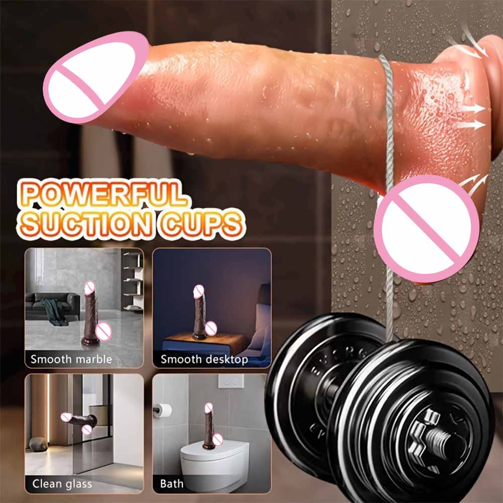 Vibrador Realista Grande Dildo Pene Telescópico Oscilante Calentamiento Silicona Dildos Femenino Control Remoto Vibradores Para Mujeres Juguetes Sexuales