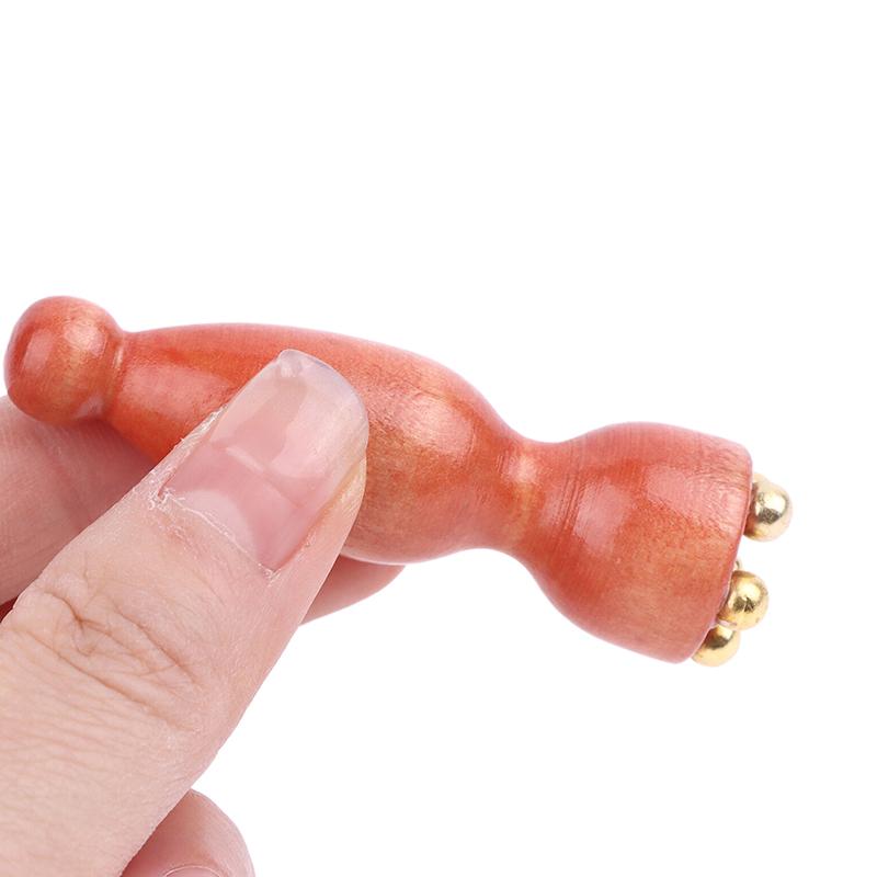 2Pc Handheld Lotus Seedpod Beauty Professional Alloy Rosewood Facial GuaSha Tool Eye Relaxation Spot Meridians Acupoint Massage