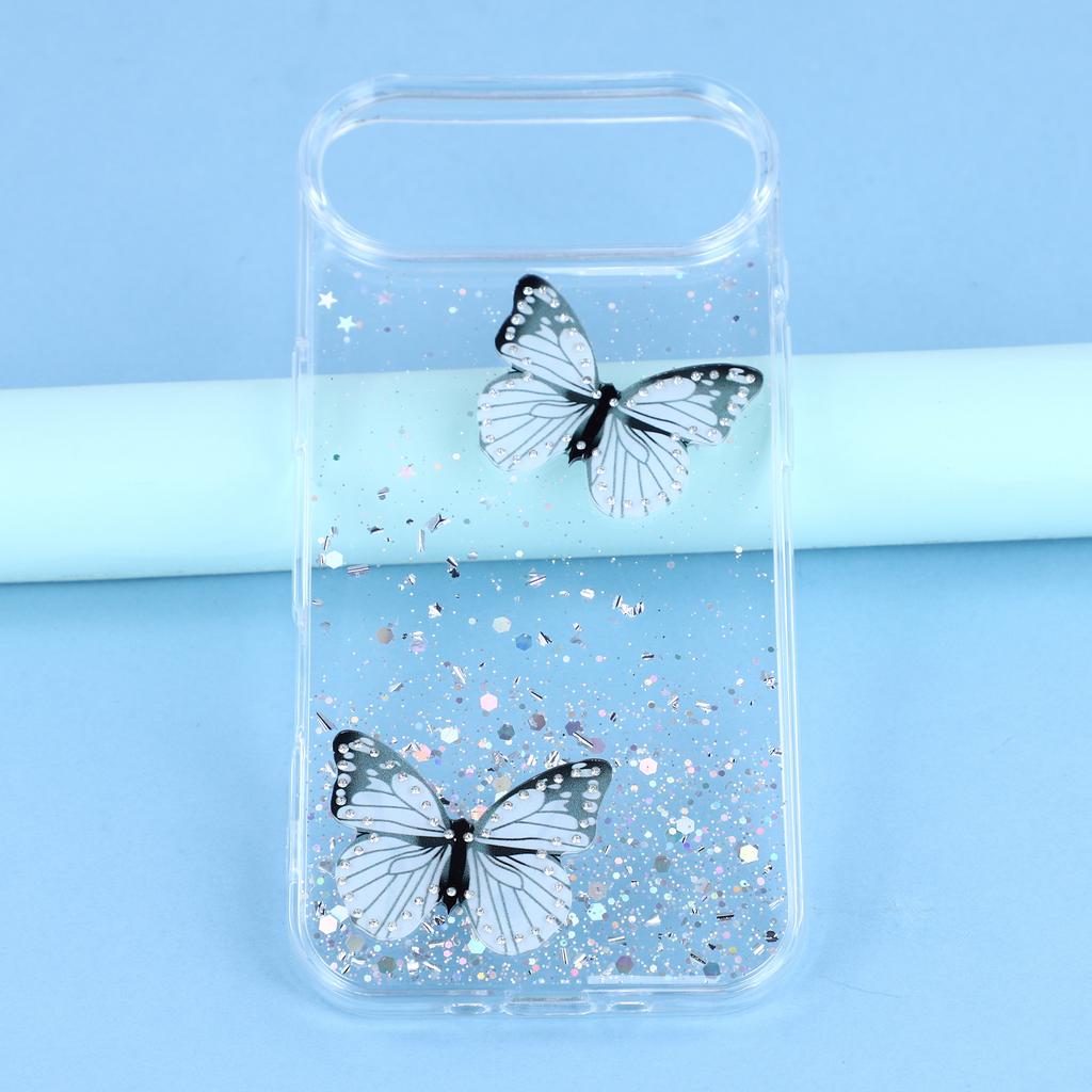 For iPhone Air Case Epoxy PVC Butterfly TPU Aesthetics Phone Cover