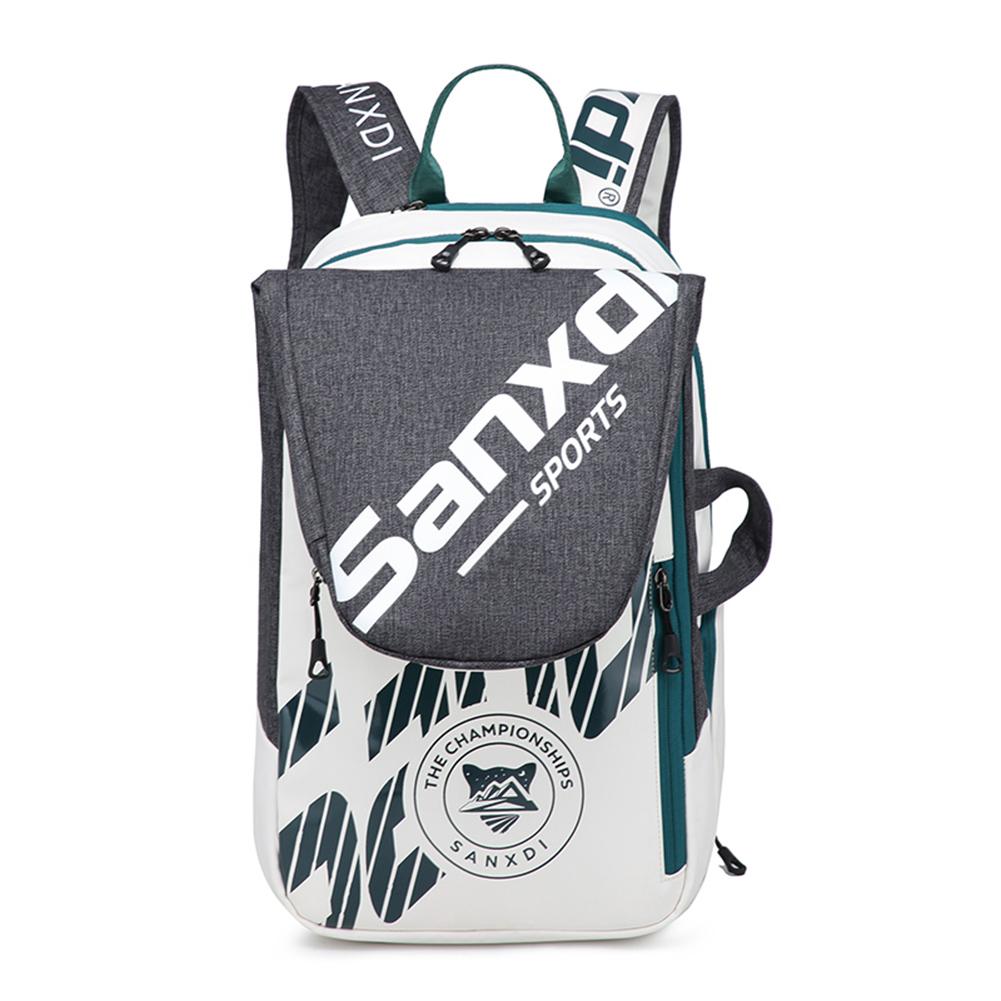 Foldable Tennis Backpack Separated Shoes Compartment Badminton Racket Backpack Multifunction Sports Backpack for Outdoor Sports