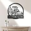 Metal Wall Art Backhoe Loader Truck Sign, Custom Heavy Equipment Decor, Sleek Garage Man Cave Gift