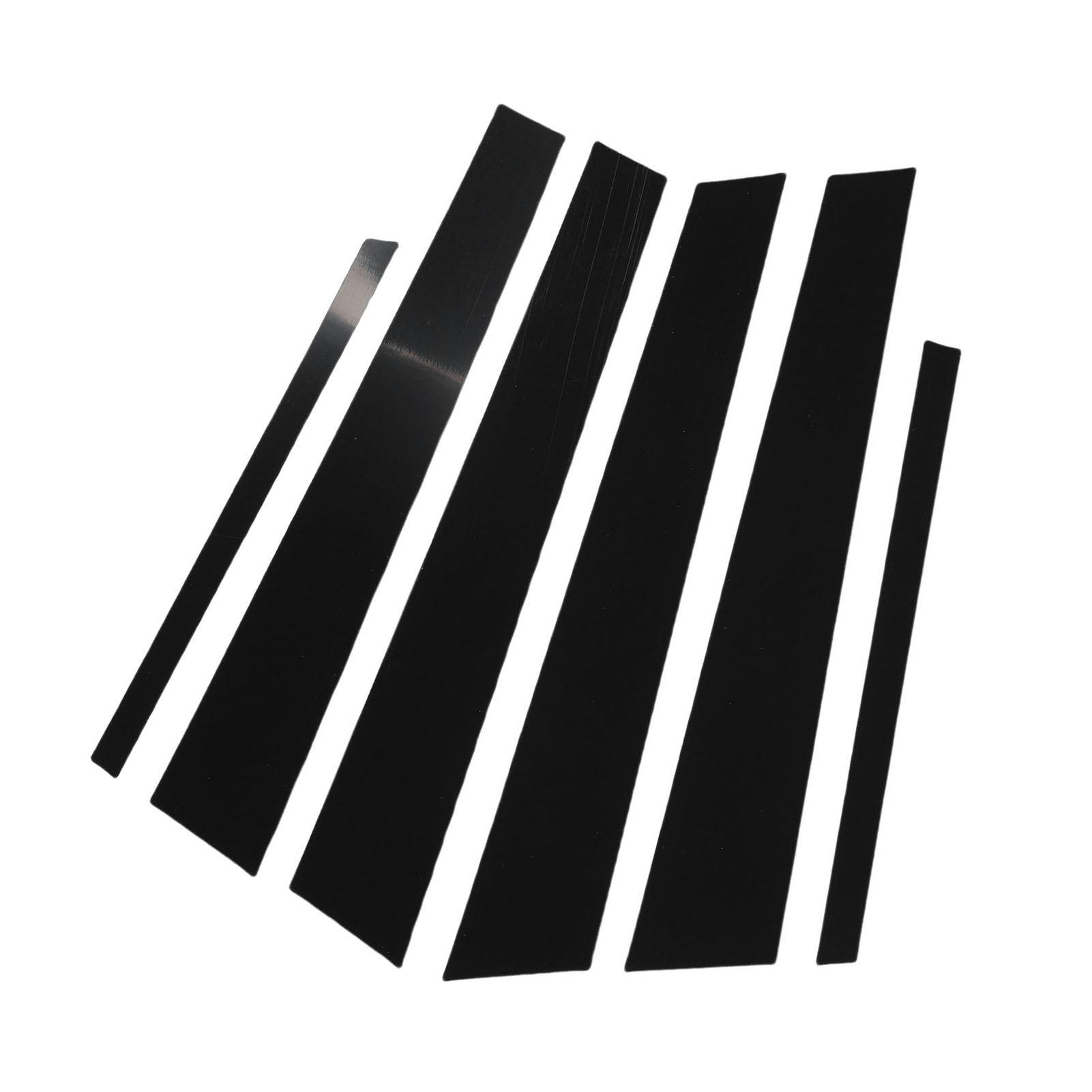 

6PCS Car Door Pillar Posts Trim Exterior Door Window Pillar Panel Decorative Cover Replacement for 3 Series E46 1997-2006