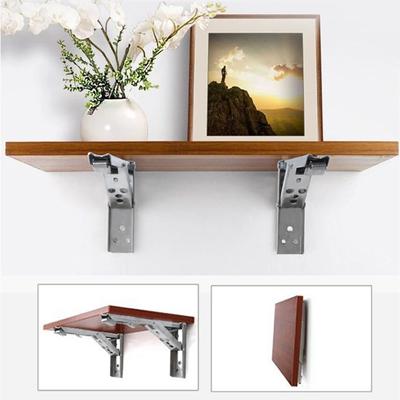 2PCS 8-14 Pouces Équerre Pliante Triangle Murale Réglable Support Étagère Table Banc Meuble Quincaillerie Support Lourd