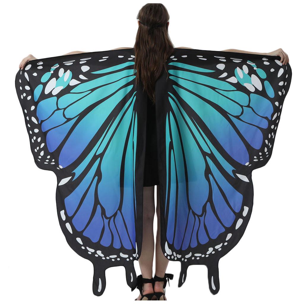 Women Butterfly Shawl Lady Cape Costume Accessory