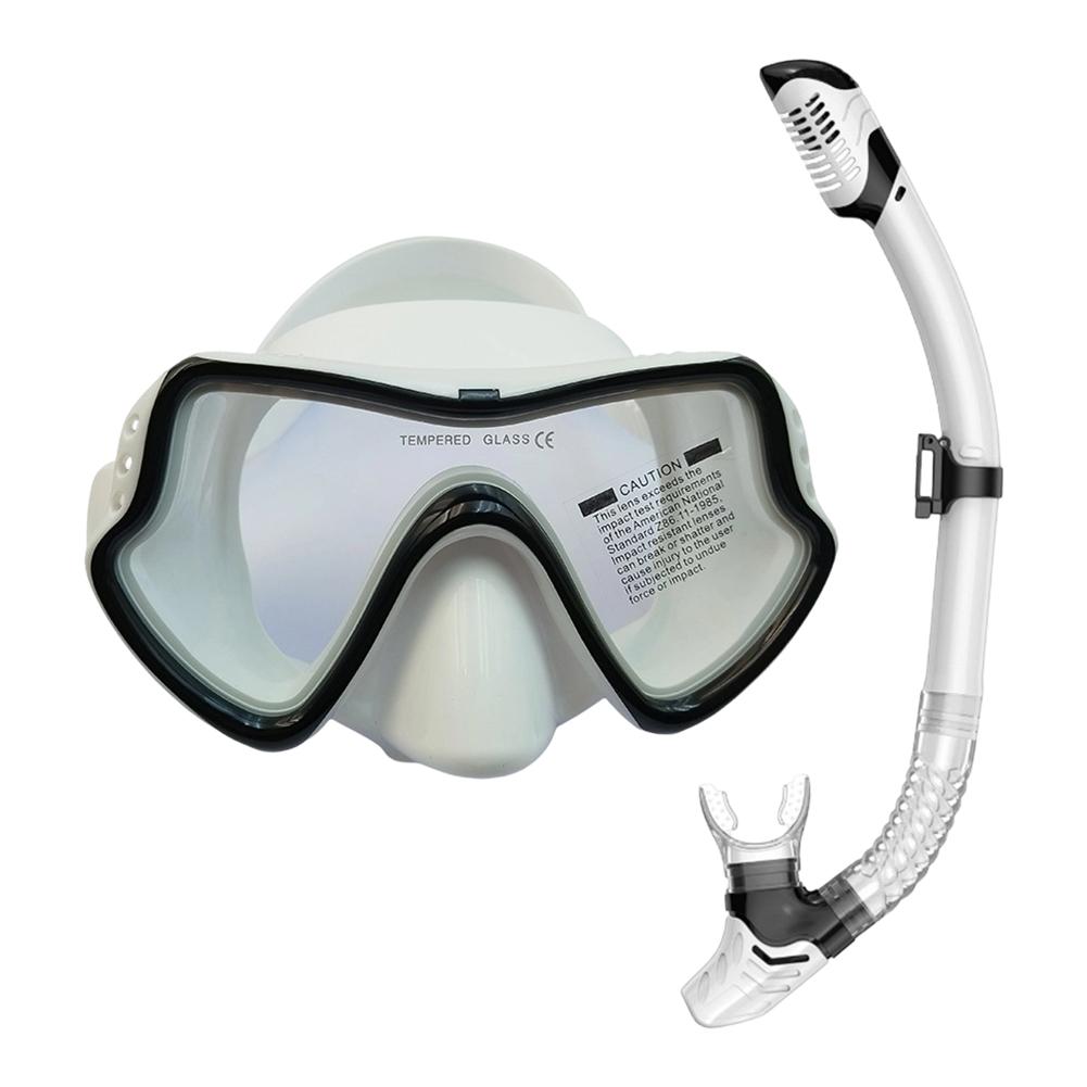 Professional Scuba Diving Mask & Snorkel Set for Adults Tempered Glass Panoramic View Swimming Training Snorkeling Kit