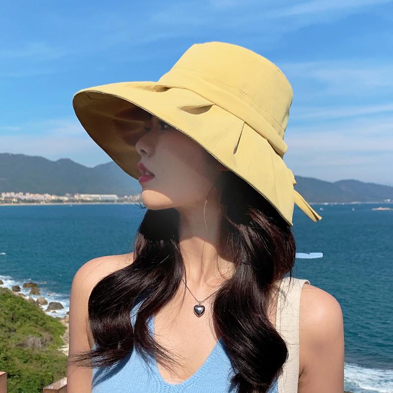 Ladies Wide Brim Sun Hat With Breathable Polyester Material For Beach And Travel