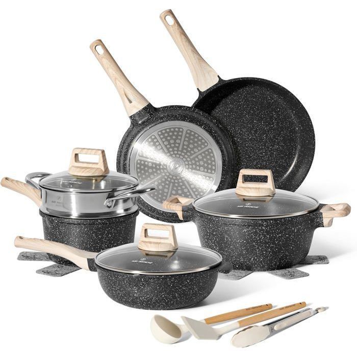 Cookware - Just Perfecto - 14 Pieces - Non-stick - Induction Compatible