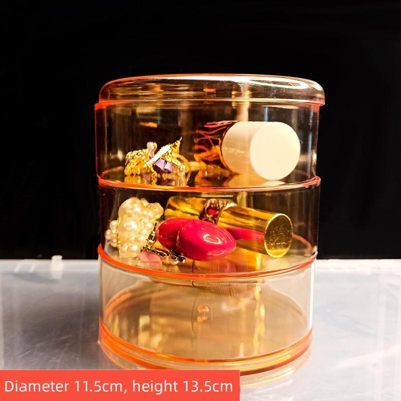 Acrylic Clear Round Storage Box Stackable Belt Rack Display Holder for Watch Jewelry Cosmetics Bracelets Rings Craft Toys Ties