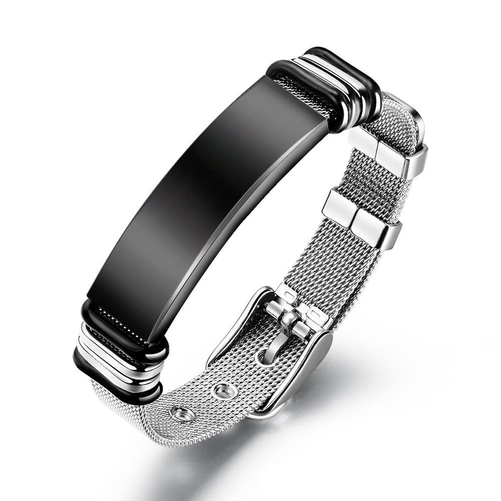 Adjustment Family Friendship Bracelet Net Band Stainless Steel Bracelet Couple Bracelet  Unisex