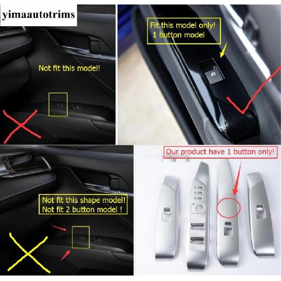 Car Inner Door Window Glass Lift Rise Switch Panel Frame Decoration Cover Trim For Toyota Camry 2018 - 2025 Interior Accessories