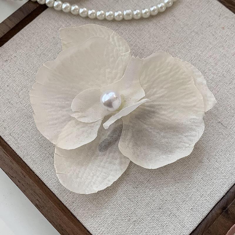2024  Butterfly Orchid Flower Hair Clip Girl Hairpin Seaside Vacation Headwear Hair Accessories Side Clip Hair