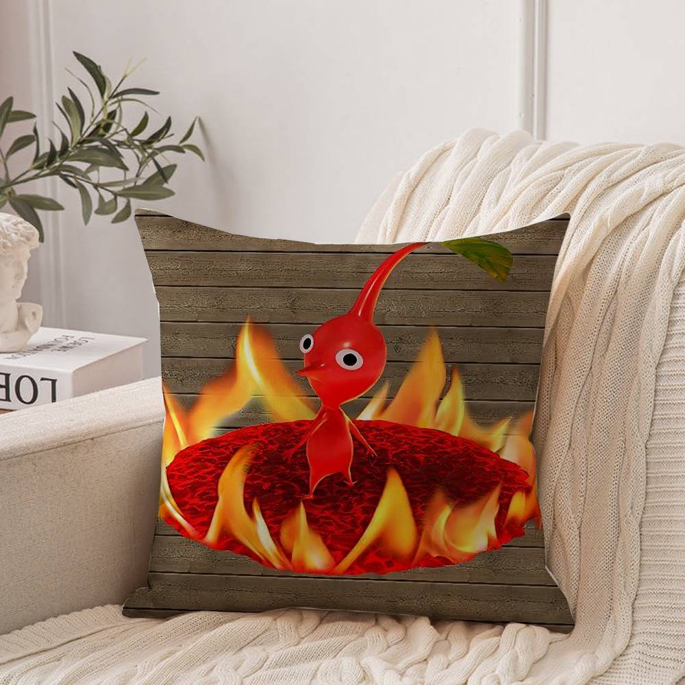 Cartoon P-PIKMINS Pillow Case Home Decor Throw For Sofa Bed Car Room Decor Gift Idea