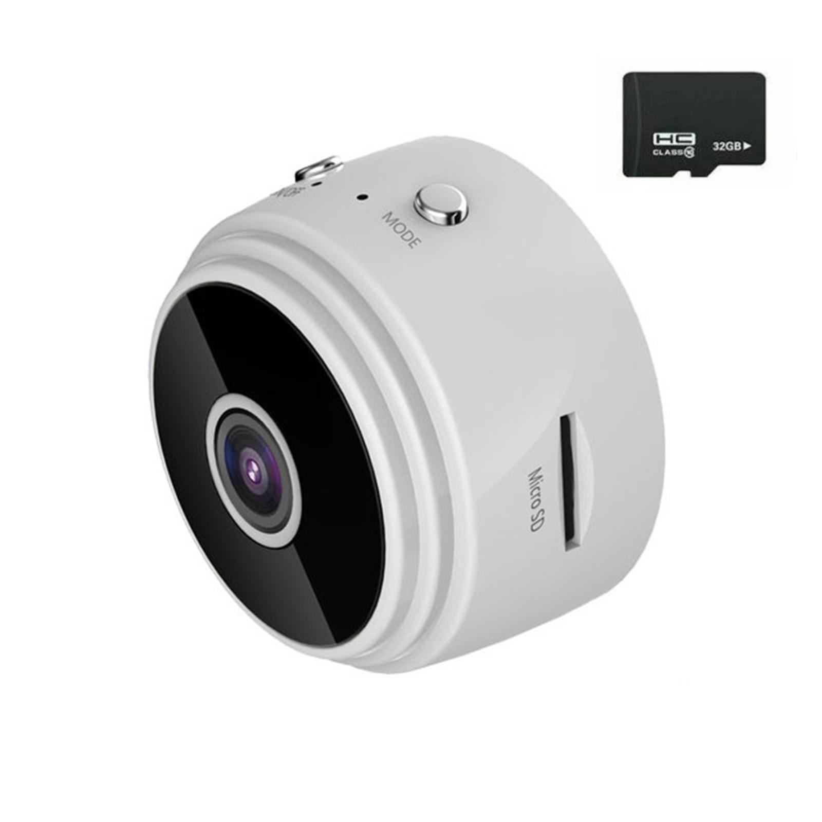 

A9 Camera WiFi Home Camcorder 1080P HD Cam Webcam Security Camera For Home Car Indoor Outdoor With 32GB SD Card One Size білий