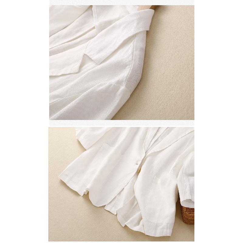 2026 New Casual Three-Quarter Sleeve Short Jacket for Women, Solid Color Blazer