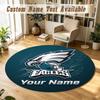 Round Rug Custom NamePhiladelphia Eagles Pattern Non Slip Carpet Home Floor Decor