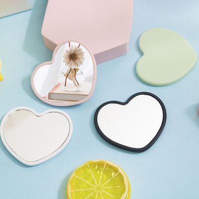 Love Little Mirror Modern Simple Heart Mirror Beauty Makeup Glass Fan Makeup Mosque Student Dormitory Makeup Mirror
