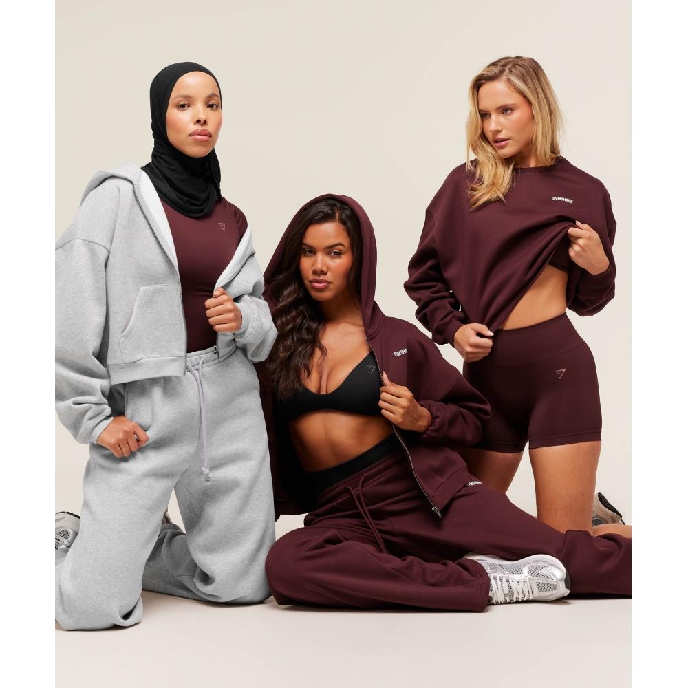 Gymshark Cosy Luxe Sweatshirt Rich Maroon B4c5e Nbzq