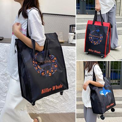 Large Capacity Foldable Oxford Cloth Wheel Travel and Shopping Bag