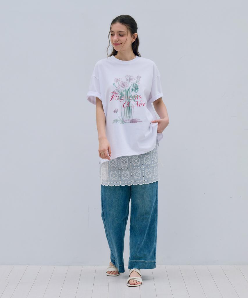 Metapeo Met Flower Base Dtp Short Sleeve T-Shirt Pure White