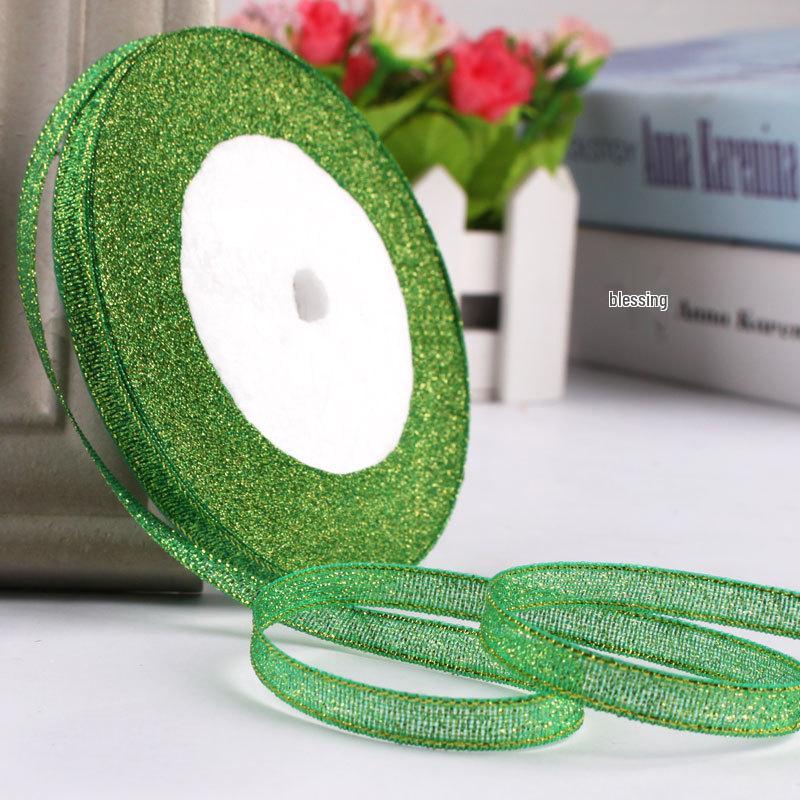 6mm Gold & Silver Onion Ribbon for Gift Packaging & Christmas Décor