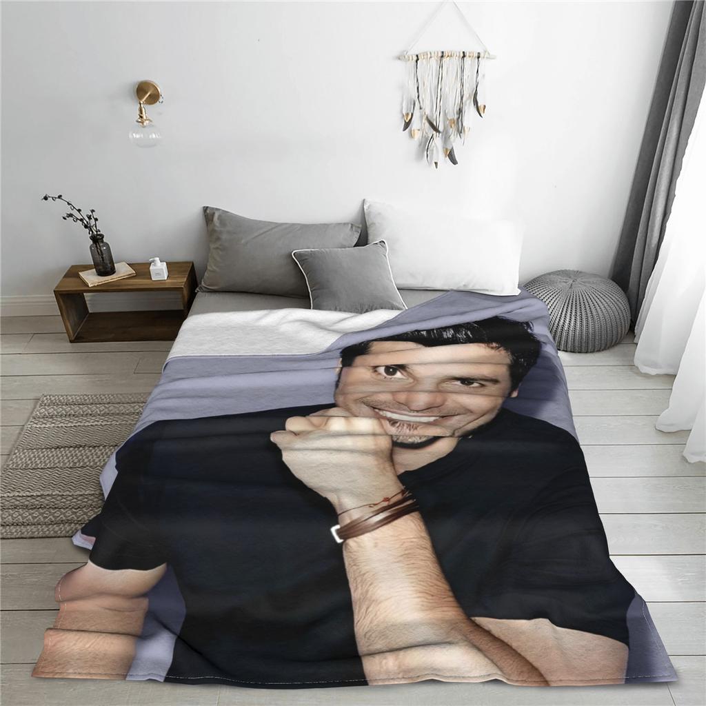 Chayanne Singer Knitted Blankets Fleece Soft Throw Blanket for Car Sofa Couch Bedspread