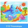 15*11cm Montessori Wooden 3D Puzzle Cartoon Animal Intelligence Jigsaw Game Early Learning Educational Toys For Children