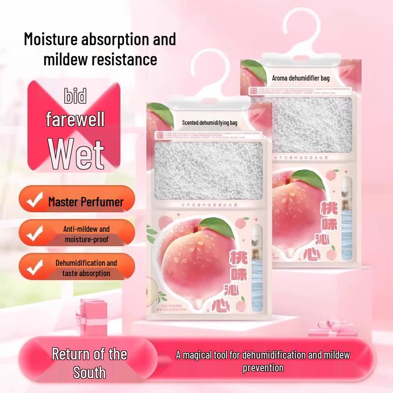 Hanging Dehumidifier Bag - Moisture Absorber, Mold Remover, Air Purifier for Bedroom & Dormitory