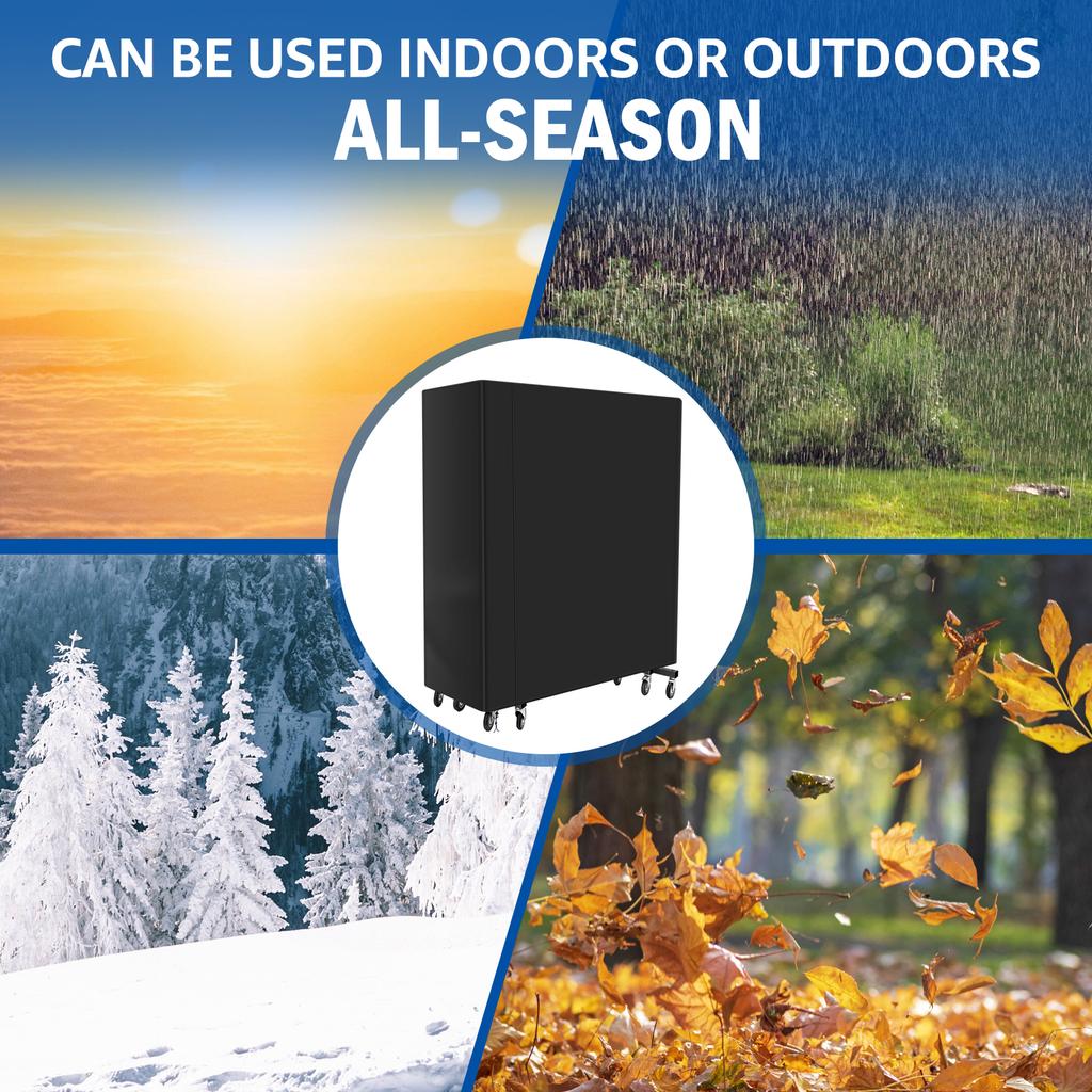 Table Tennis Table Cover Heavy Duty Waterproof Outdoor Indoor Ping Pong Table Storage Covers Sun Protection Cover 165x70x185cm