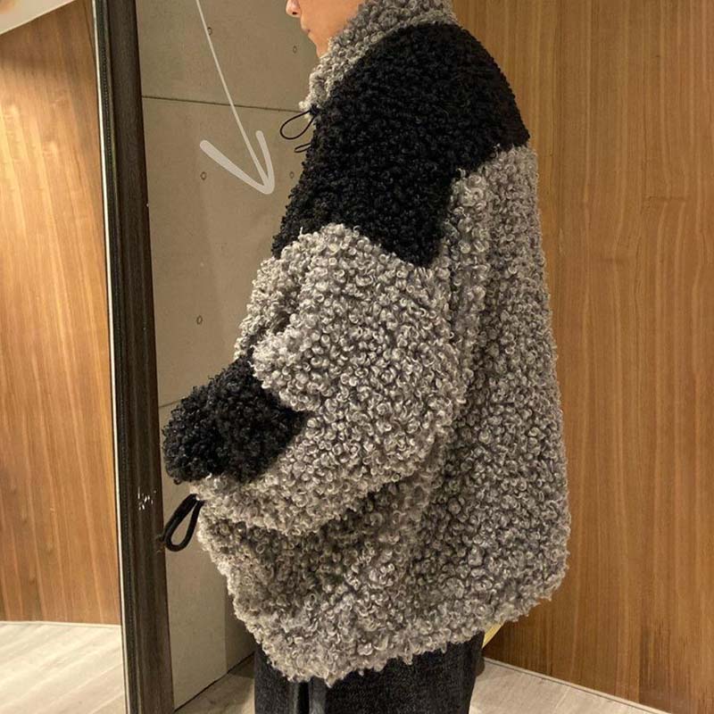 Palton din lână de miel cu guler înalt pentru femei, jachetă caldă cu mâneci lungi cu fermoar, pardesiu larg, modă coreeană, toamnă și iarnă