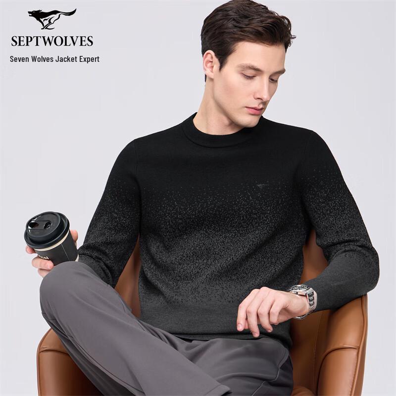 Septwolves Men s 100% Wool Crew Neck Sweater 4XL