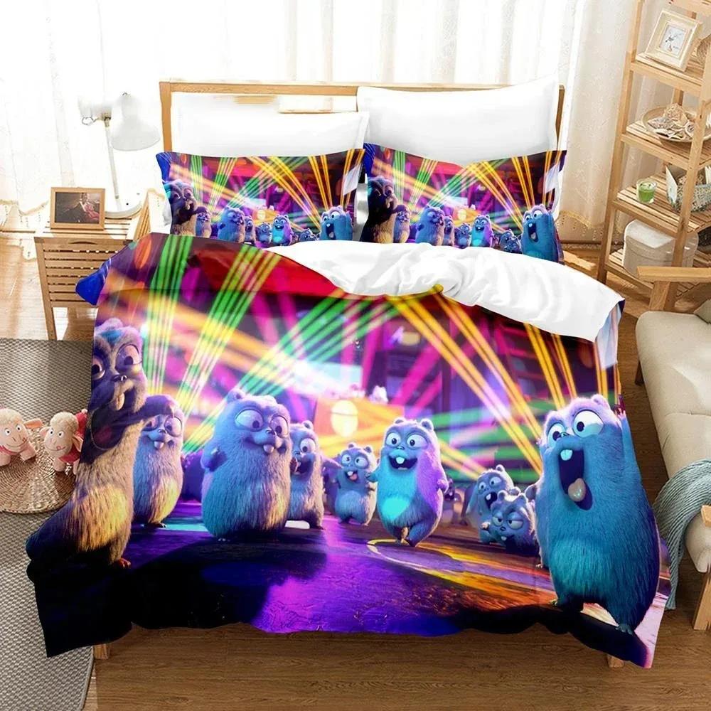 Grizzy N Lemmings 3D Nuovo Copripiumino Federa Set Biancheria da Letto Adulto Ragazzo Ragazza Decorazione Camera da Letto Bambini Singolo Matrimoniale Grande