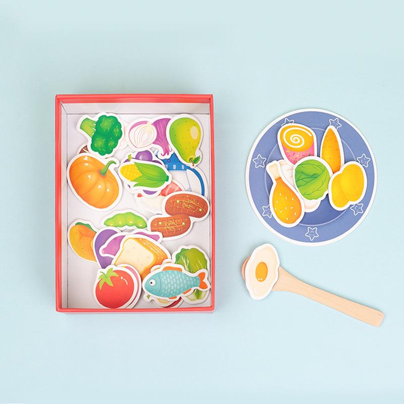 Kleiner Bär Montessori Fütterspiel: Früherziehungsspielzeug mit Essstäbchen & Löffel für Kinder