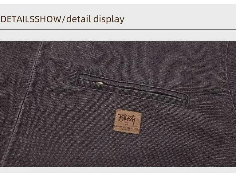 American Retro Lapel Workwear Jacket - Spring/Autumn 2023 Trendy Brand Loose Cotton Top