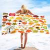 Red Maple Leaf Print Beach Towel Oversized Adults Sand Free Quick Dry Beach Towel Big Bath Towels Travel Accessories Large Towel