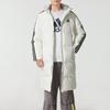 adidas 3S L Down Jacket Windproof Water-Repellent Warm Hooded Striped Mid-Length Duck Down Coat Men Jacket White KC2497