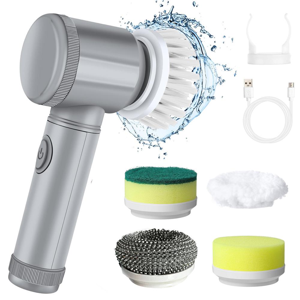Electric Spin Scrubber Cordless Spin Scrubber with Replaceable Brush Heads Electric Cleaning Brush Cleaning Tools for Car Home