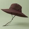 WideWideBrimmed Sun Hat Protection with Chin Strap Adjustable for Journeyers, Anglers,