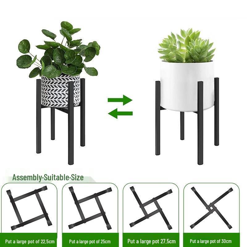 Miling Modular Telescopic Iron Art Floor Plant Stand