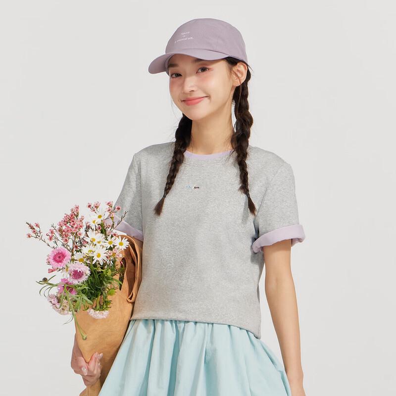 Deesha Girls Layerable Embroidered Letter Short Sleeve T-Shirt 160