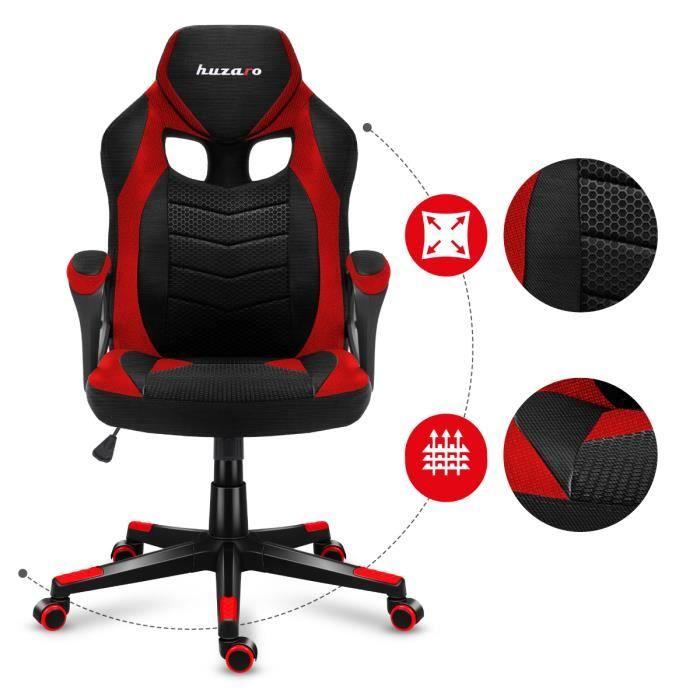 Chaise Gaming - HUZARO - FORCE 2.5 - Rouge - Ergonomique - Réglable En Hauteur