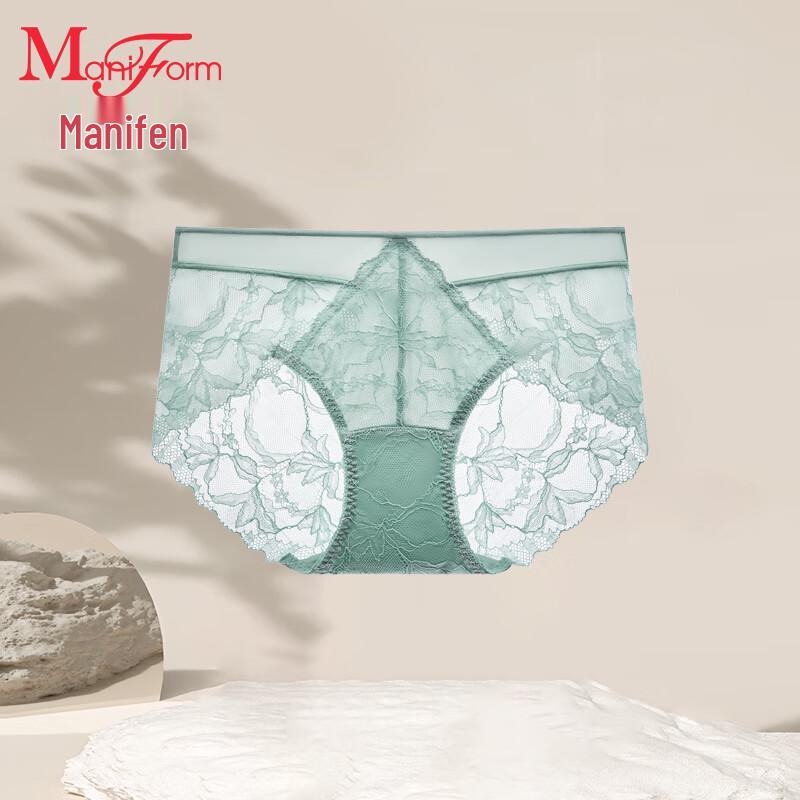 Maniform Sexy Lace Mid-Low Waist Briefs