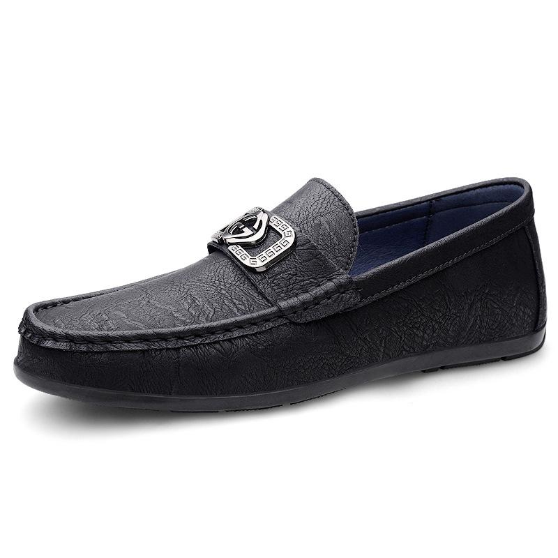 Men s Large Soft Sole Leather Driving Loafers - Breathable Slip-On Business Shoes Size 46