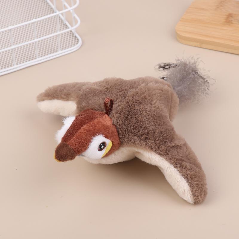 Simulated Bird Cat Toy Interactive Toys Dog Rechargeable Chirping Flapping Bird(No Flying) Touch Activated Plush Pet Toy